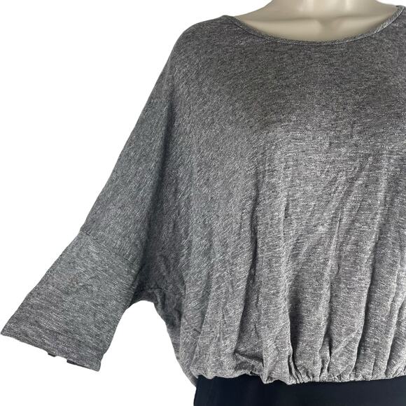 Black Halo Gwen Blouson Tie Back Mini Dress Gray Black Size XS - Picture 3 of 10